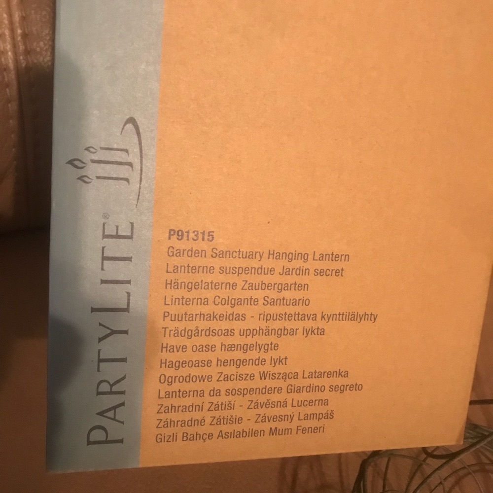 RETIRED! New in box Partylite “Sanctuary Garden” hanging lantern  - 2 Available!